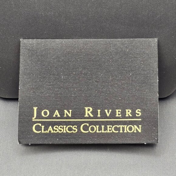 VTG Joan Rivers Bee Brooch 7/8" Clear Rhinestones Green Eyes Gold-Tone Signed - Picture 7 of 8